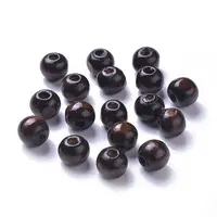 Dyed Natural Wood Beads