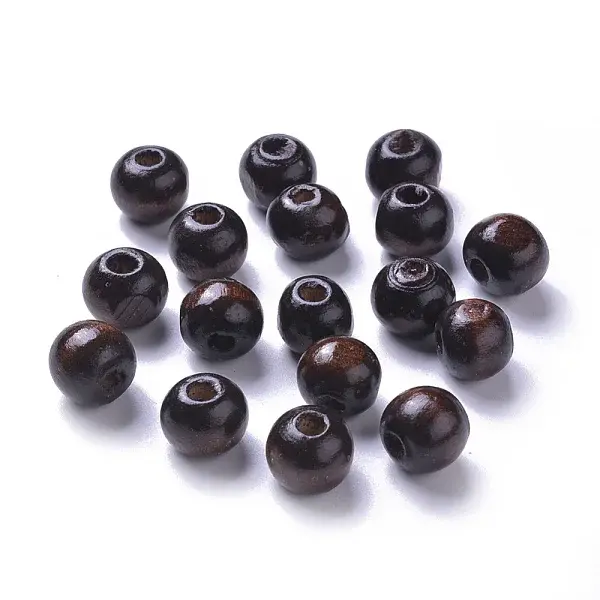 Dyed Natural Wood Beads