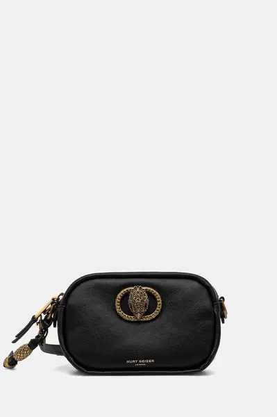 Kožená kabelka Kurt Geiger London CHELSEA černá barva, 4984800109