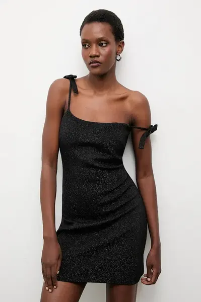 Šaty Answear.LAB černá barva, mini, přiléhavé
