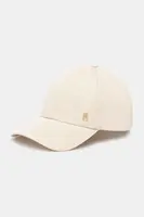 Bavlnená šiltovka Tommy Hilfiger béžová farba, jednofarebná, AW0AW17138