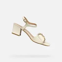 Cream women's sandals Geox Neeraklia 50 - Women's