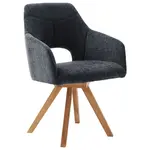 Voleo ŽIDLE S PODRUČKAMI, tkaná látka, antracitová, divoký dub