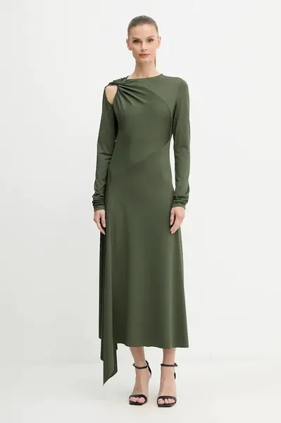 Šaty Victoria Beckham zelená barva, maxi, 1425JDR006789A