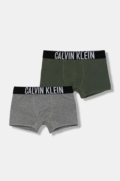 Dětské boxerky Calvin Klein Underwear 2-pack zelená barva, B70B700509