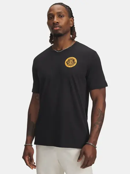 Pánské tričko Under Armour UA ARMOUR CLUB SS-BLK - Pánské