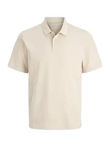 JACK & JONES Tričko 'JJEBASIC'  béžová