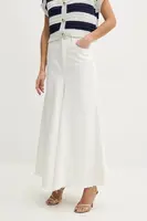 Bavlněná sukně Guess béžová barva, midi, áčková, W5GD95 D5N92