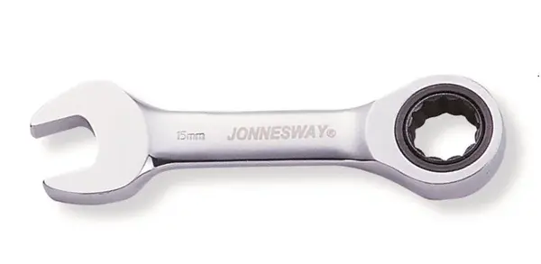 Klíče očkoploché s ráčnou, krátké, velikosti 8-19 mm - JONNESWAY Velikost: 18 mm