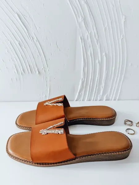 Dámské klapky SOLVINA kamelové