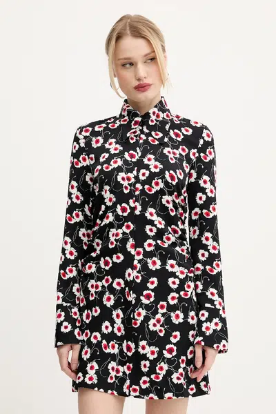 Šaty Desigual NIMA černá barva, mini, 25SWVW11