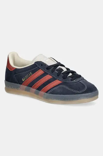 Semišové tenisky adidas Originals Gazelle Indoor tmavomodrá barva, JH5404