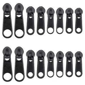 32Pcs 4 Style Zinc Alloy & Plastic Zipper Slider