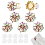 6Pcs Alloy Cufflinks & 10Pcs 4-Hole Plastic Buttons