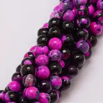 Natural Fire Crackle Agate Bead Strands