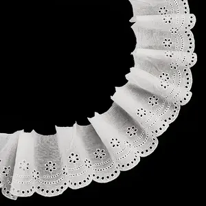 5 Yards Cotton Embroidery Flower Lace Ribbon