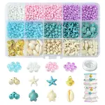 DIY Synthetic Turquoise & Seed Beads Bracelets Making Kits
