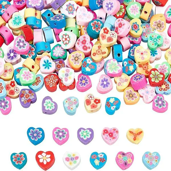 300PCS Handmade Polymer Clay Beads