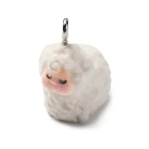 Flocky Anima Resin Pendants with Platinum Iron Loop