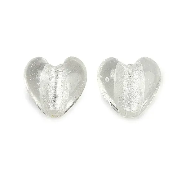 Handmade Silver Foil Lampwork Glass Beads