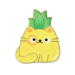 Cat Shape with Pineapple Enamel Pins