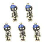 5Pcs Alloy Enamel Pendants