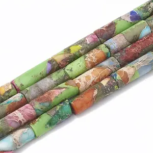 Synthetic Imperial Jasper Beads Strands