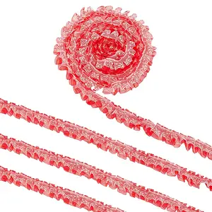 Double Layer Pleated Polyester Lace Trim