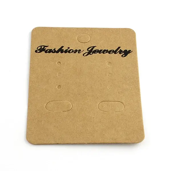 Rectangle Shape Cardboard Earring Display Cards