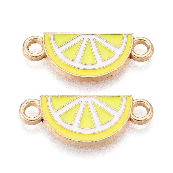Alloy Enamel Fruit Connector Charms