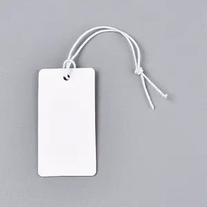 Rectangle Blank Paper Price Tags with Cord