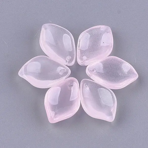 Transparent Spray Painted Glass Pendants