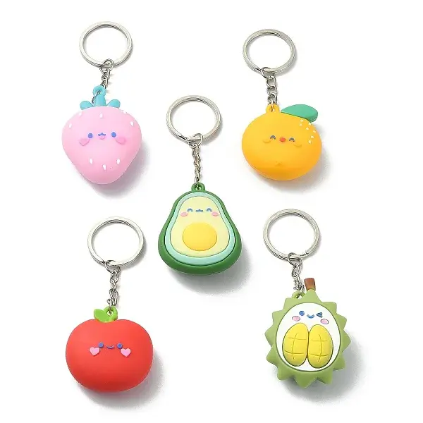 Fruit Theme PVC Pendants Keychain