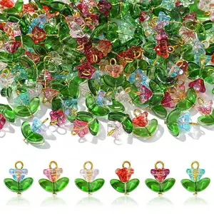 Glass Flower Pendants