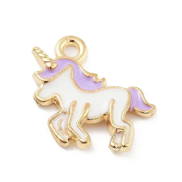 Light Gold Plated Alloy Enamel Pendants