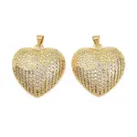 Brass Micro Pave Cubic Zirconia Pendants