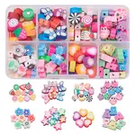 160Pcs 8 Style Handmade Polymer Clay Beads