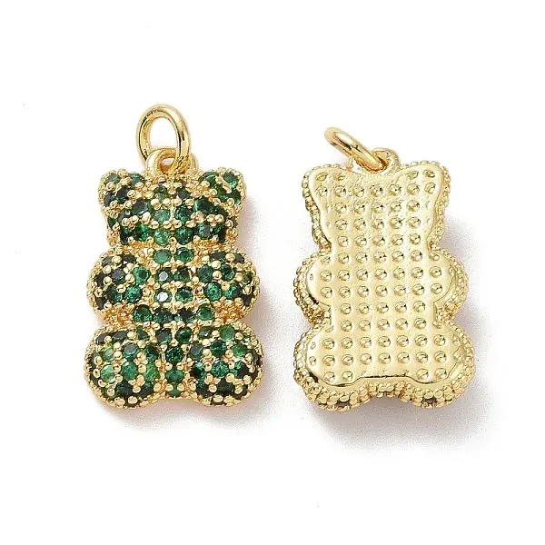 Brass Micro Pave Cubic Zirconia Pendants