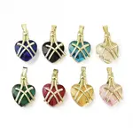 Real 18K Gold Plated Brass Glass Pendants