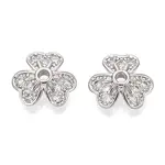 Brass Micro Pave Clear Cubic Zirconia Bead Caps