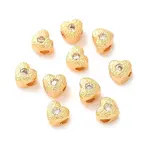 Brass Pave Cubic Zirconia Beads