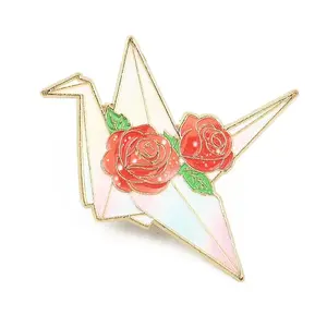 Light Gold Alloy Enamel Brooch