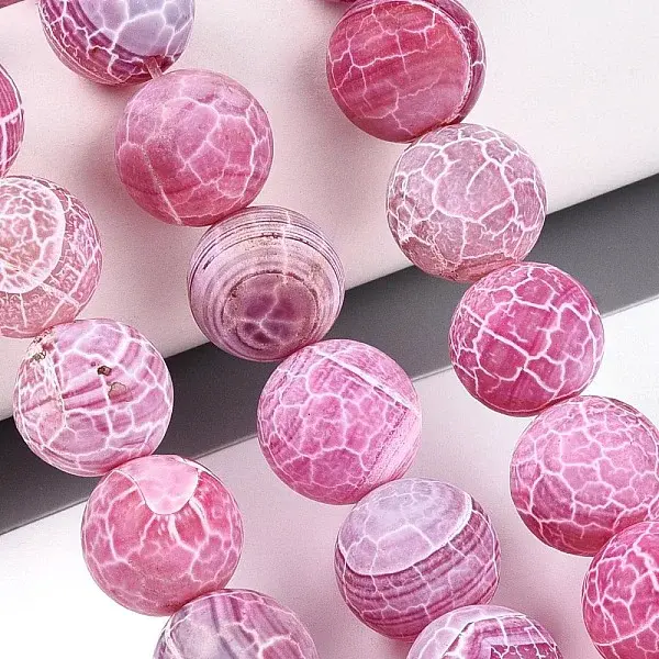 Dyed Natural Weathered Agate Beads Strands