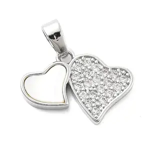 Brass Micro Pave Cubic Zirconia Pendants