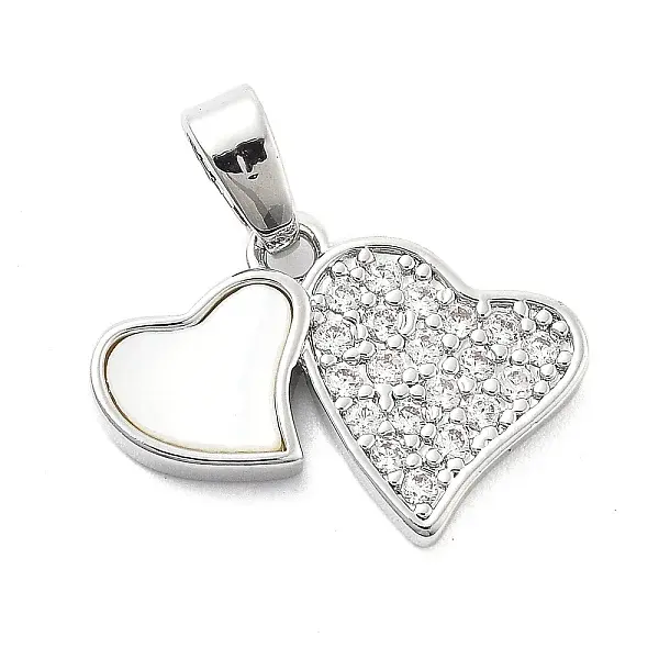 Brass Micro Pave Cubic Zirconia Pendants
