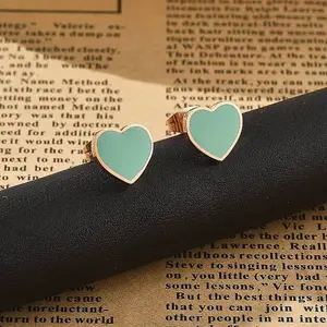 304 Stainless Steel Enamel Stud Earrings