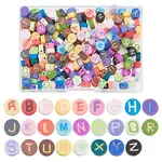 260Pcs 26 Letters Handmade Polymer Clay Beads