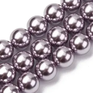 Electroplated Shell Pearl Beads Strands