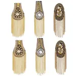 6Pcs 3 Styles Fashionable Tassel Epaulettes