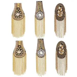 6Pcs 3 Styles Fashionable Tassel Epaulettes